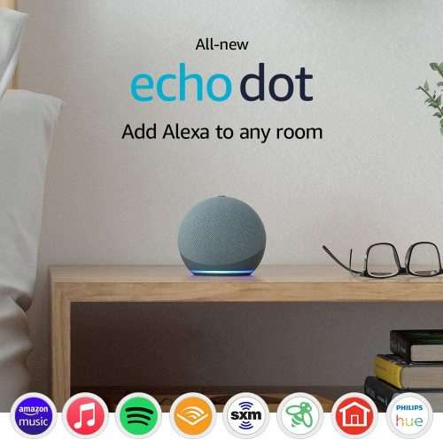 Echo Dot 4 (4th Gen 2020 release) OPEN BOX ITEM | Smart speaker with Alexa | Twilight Blue