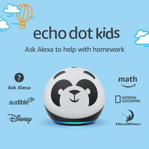 Echo Dot (4th Gen) Kids |Panda |NEW |  Designed for kids with parental controls and Alexa |