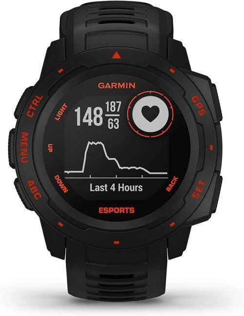 Garmin Instinct Esports Edition(OPEN BOX),GPS Gaming Smartwatch with Esports Activity Profile