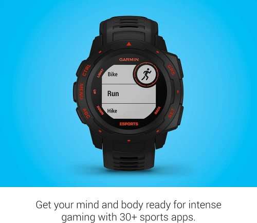 Garmin Instinct Esports Edition(OPEN BOX),GPS Gaming Smartwatch with Esports Activity Profile