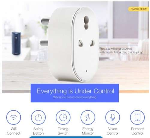 Smart WiFi Power Plug - South African 2 & 3 Pin - Tuya / Smart life app - Energy monitoring