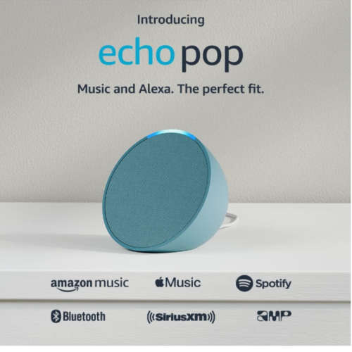 New 2023 Model I Echo Pop with Alexa I Midnight Teal I Full sound compact smart speaker