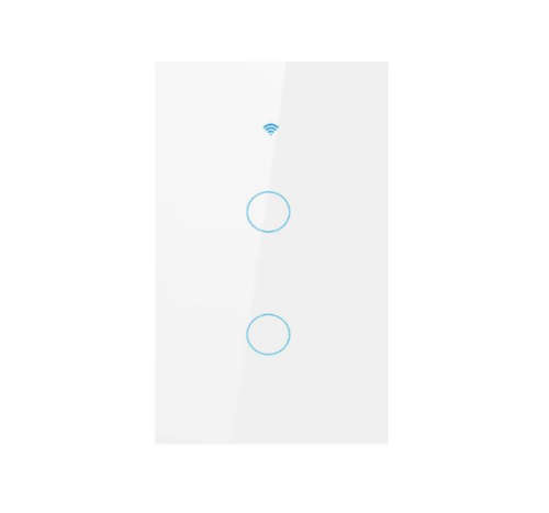 Smart Wi-Fi Light Switch 2 Gang White - works with or without neutral - with 2 way switching -Tuya