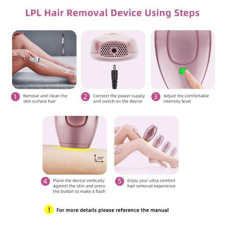 IPL Laser Hair Removal Device - with free Protective Glasses included