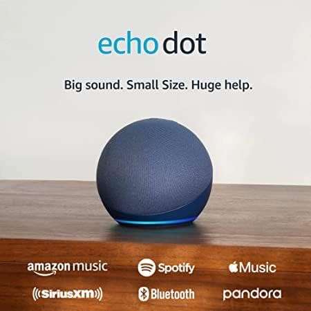 Echo Dot (5th Gen ) | With bigger vibrant sound, helpful routines and Alexa | Deep Sea Blue