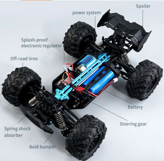 SCY-16101 Rapidly RC car Monster truck 4x4 2.4Ghz RTR 1 Battery bundle