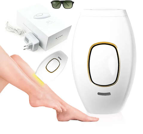 IPL Laser Hair Removal Device - with free Protective Glasses included (Black)