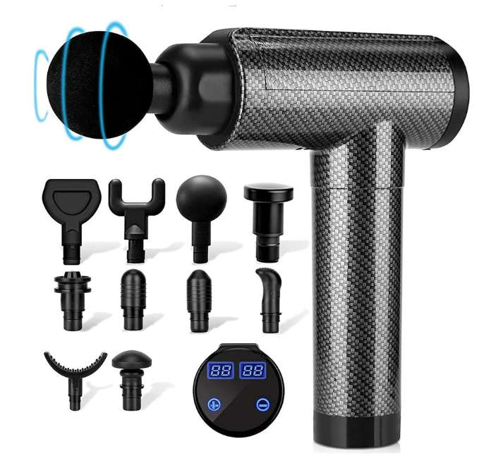 Massage Gun for Athletes - OPEN BOX - 30 Speeds - 10 Heads - Professional Deep Tissue