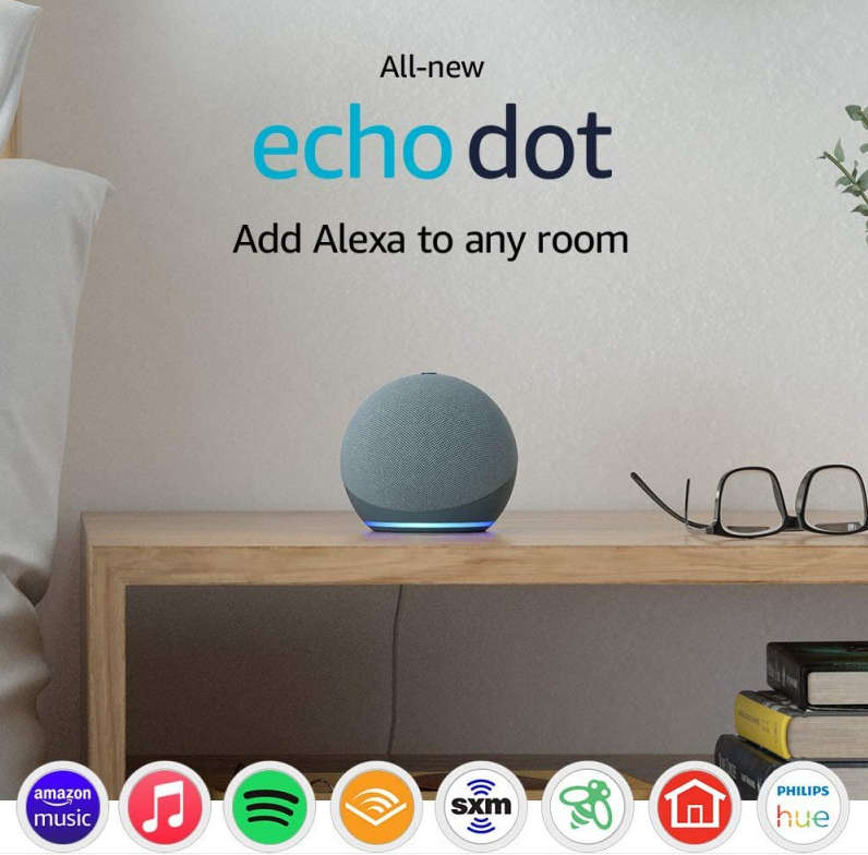 Echo Dot 4 (4th Gen ) |  Brand New  | Smart speaker with Alexa | Twilight Blue