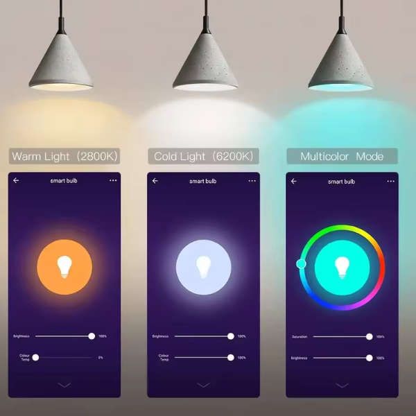 WiFi Smart Bulb E27 9W Tuya RGBCW Lamp Light Led Bulb -Works With Alexa/Google Home 3000K-6500K