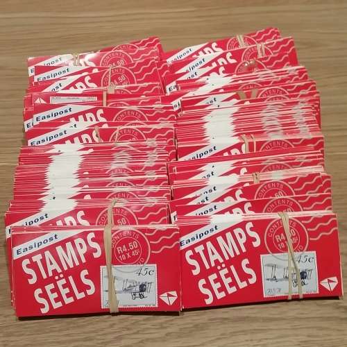 Collection of 219 RSA Mint Stamp Booklets 10x45c Stamps