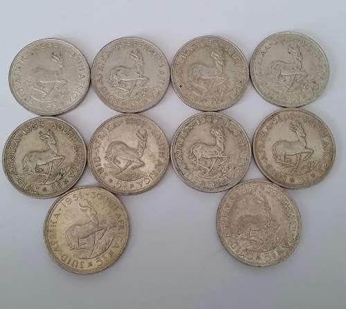 Collection of Ten 5 Shillings 1951 - 1957
