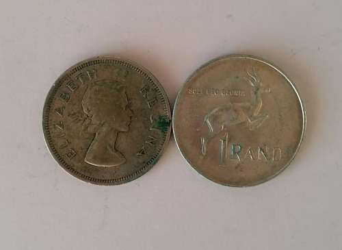 Lot of 5 Shillings, 1 Rand and 2.5 Shilling