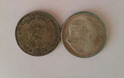 Lot of 5 Shillings, 1 Rand and 2.5 Shilling