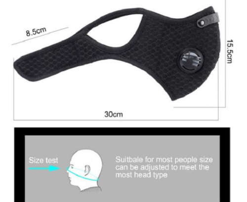 Face Mask with Double Air Valves