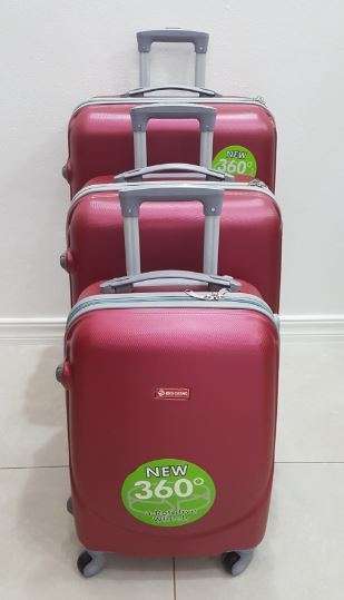 Suitcases : Set of 3 ABS 360 Spinner Suitcases on Special for R989.00 (7colours)