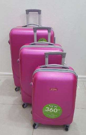 Suitcases : Set of 3 ABS 360 Spinner Suitcases on Special for R989.00 (7colours)