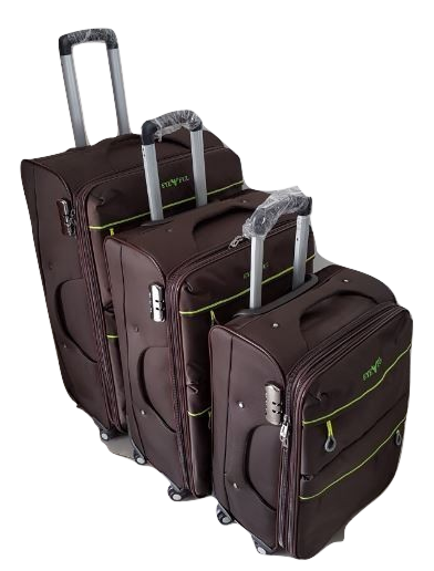 High Density Nylon Soft Side Suitcases  EF1 (3 Piece Set)