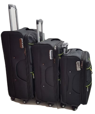High Density Nylon Soft Side Suitcases  EF1 (3 Piece Set)