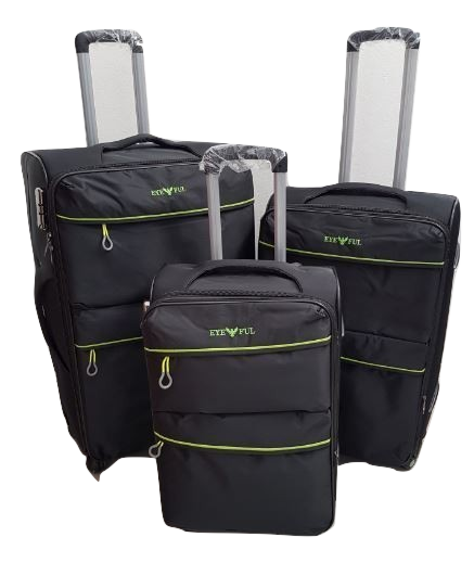 High Density Nylon Soft Side Suitcases  EF1 (3 Piece Set)
