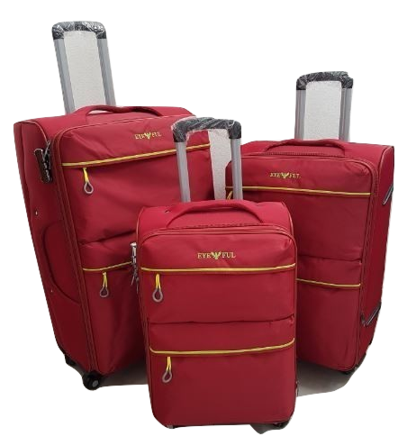 High Density Nylon Soft Side Suitcases  EF1 (3 Piece Set)