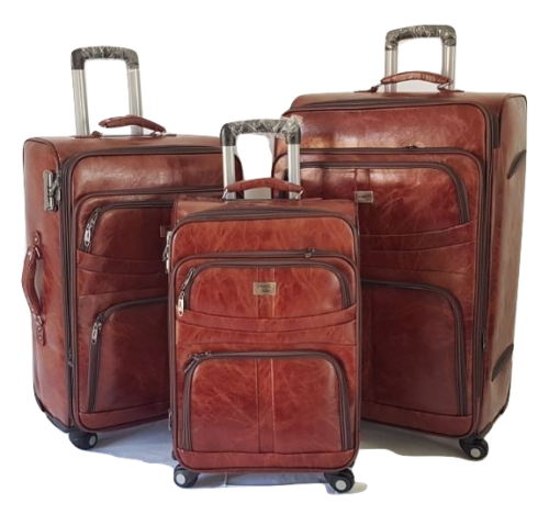 Pu 1 EF Leather Suitcase (3 Piece Set)