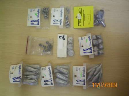 Fishing Weight various sizes