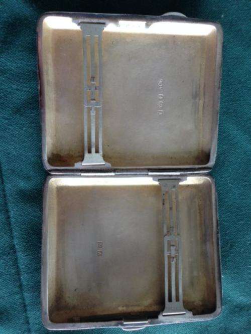 JGL Hallmarked cigarette case, sterling silver