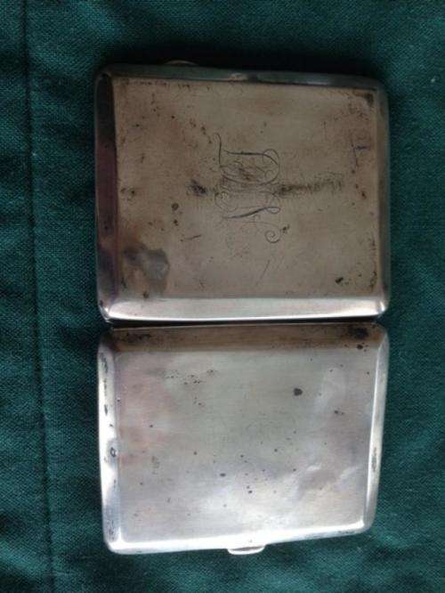 JGL Hallmarked cigarette case, sterling silver