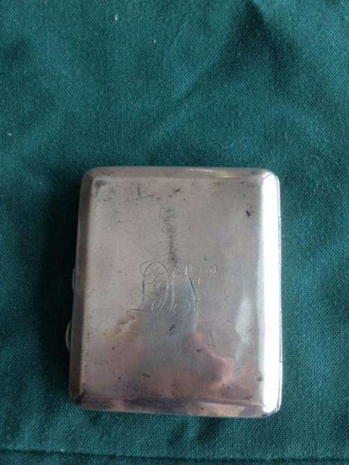 JGL Hallmarked cigarette case, sterling silver