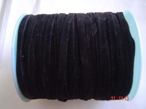 Faux leather cord Black 5mm - 91 meter roll