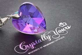 Necklace made with Swarovski® Crystal Heart Blue Violet