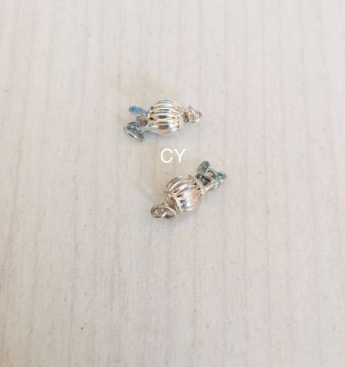 Corrugated Sterling Silver Clasp 6mm x 10mm