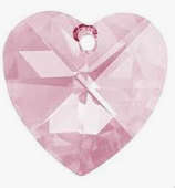 Swarovski 28mm Crystal Heart in Rosaline
