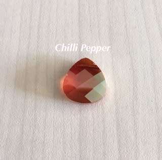 Swarovski 15mm Briolette Pendant in Chili Pepper