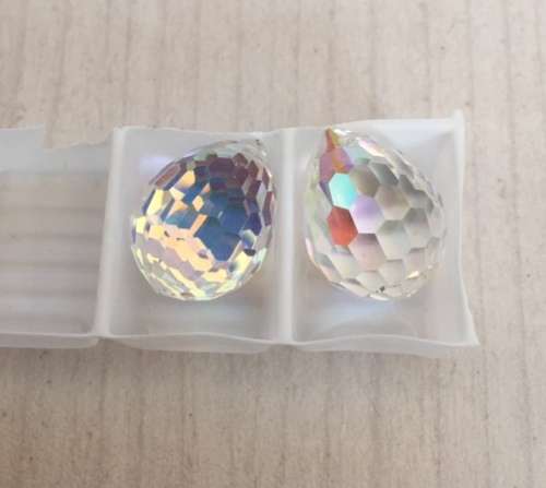 Swarovski 15mm Crystal AB Pear Pendant