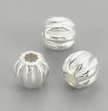 Sterling Silver .925 Corrugated Bead 4mm (63)
