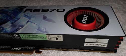 MSI Radeon HD 6970 2GB PCI-E 2.1 x16 (R69702PM2D2GD5) (Excellent Working Condition)