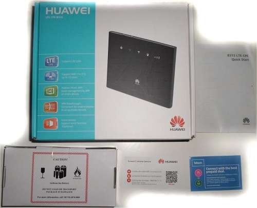 Huawei B315s-939 (Black) LTE 4G Portable Router (Built-in Antenna) with Backup Power Supply