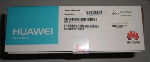 Huawei B315s-939 (Black) LTE 4G Portable Router (Built-in Antenna) with Backup Power Supply