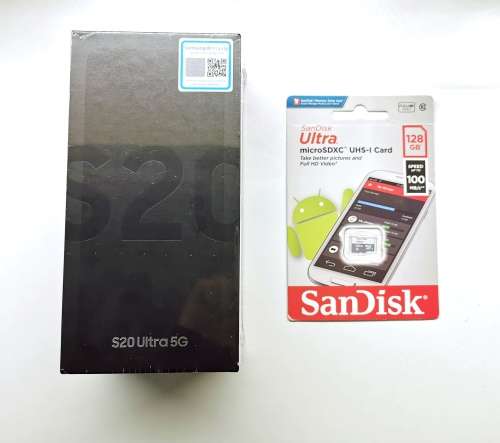 Samsung S20 Ultra 5G Cosmic Black 12GB RAM 128GB Storage with FREE SanDisk 128GB UHS-I MicroSDXC