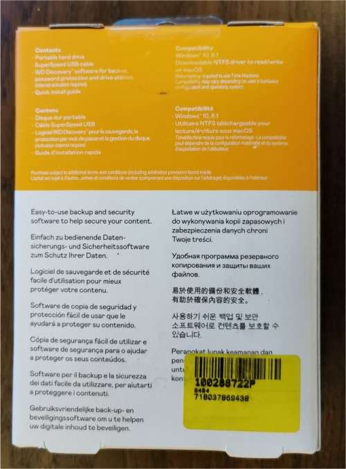 4TB WD Western Digital My Passport 4TB Black External Hard Drive (WDBPKJ0040BBK-WESN)