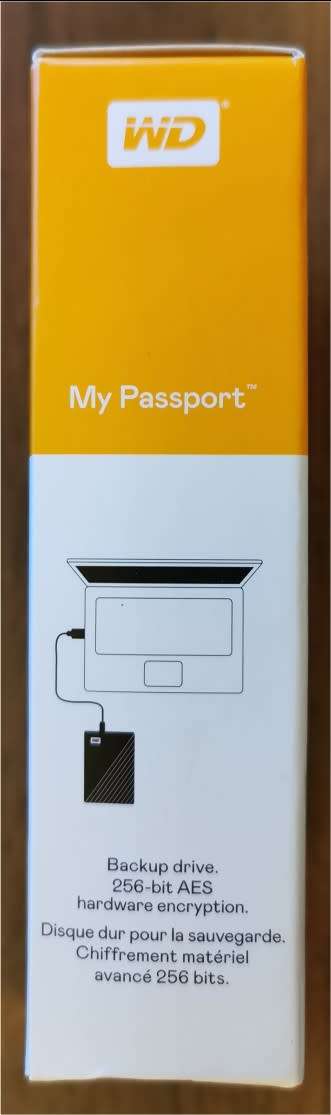 4TB WD Western Digital My Passport 4TB Black External Hard Drive (WDBPKJ0040BBK-WESN)