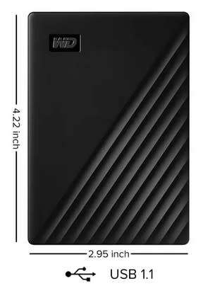 4TB WD Western Digital My Passport 4TB Black External Hard Drive (WDBPKJ0040BBK-WESN)