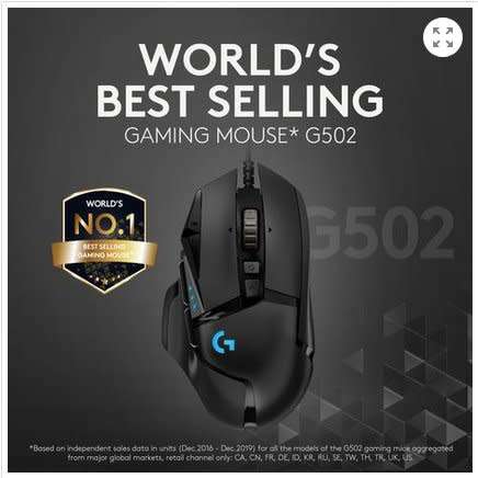 Logitech G502 Hero League of Legends K/DA Gaming Mouse - USB - White (910-006098)