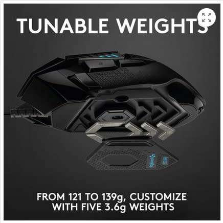 Logitech G502 Hero League of Legends K/DA Gaming Mouse - USB - White (910-006098)