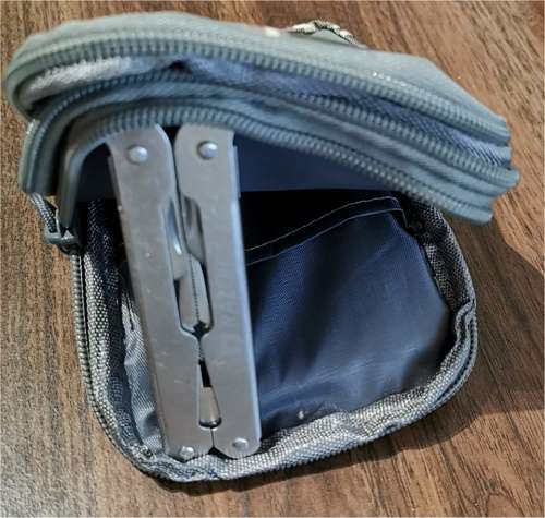 2-Section 17cmx12cm Digital Camo Utility Carry Pouch with Carabiner Loop *Stock Clearance Sale*