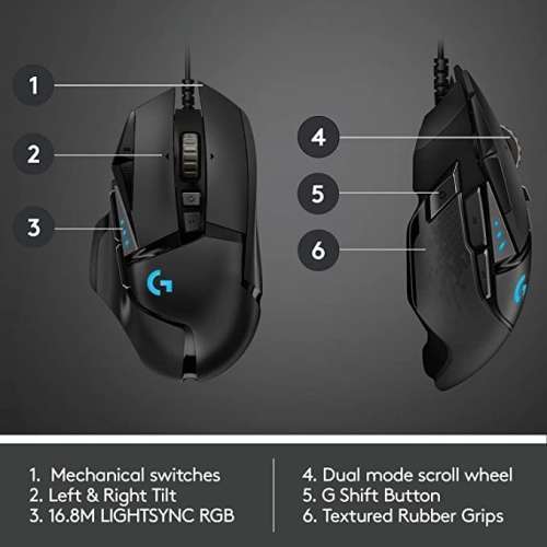Logitech G502 Hero League of Legends K/DA Gaming Mouse - USB - White (910-006098)