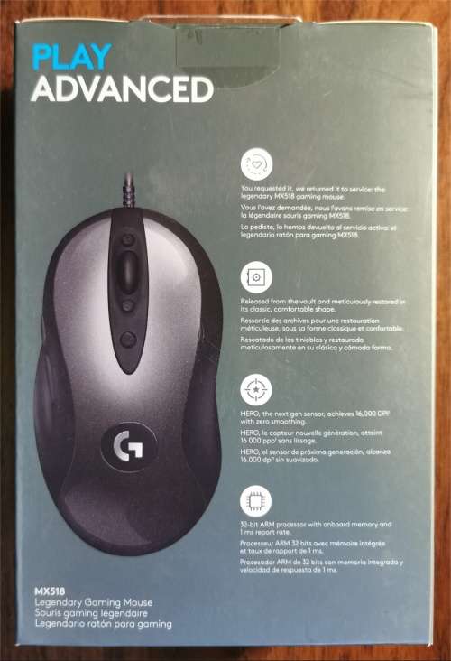Logitech MX518 Mouse USB Type-A Right-Hand 910-005545