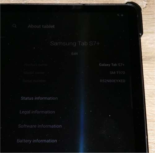 256GB Samsung Galaxy Tab S7+ 12.4` Mystic Black WiFi Tablet (SM-T970) with Extra Accessories